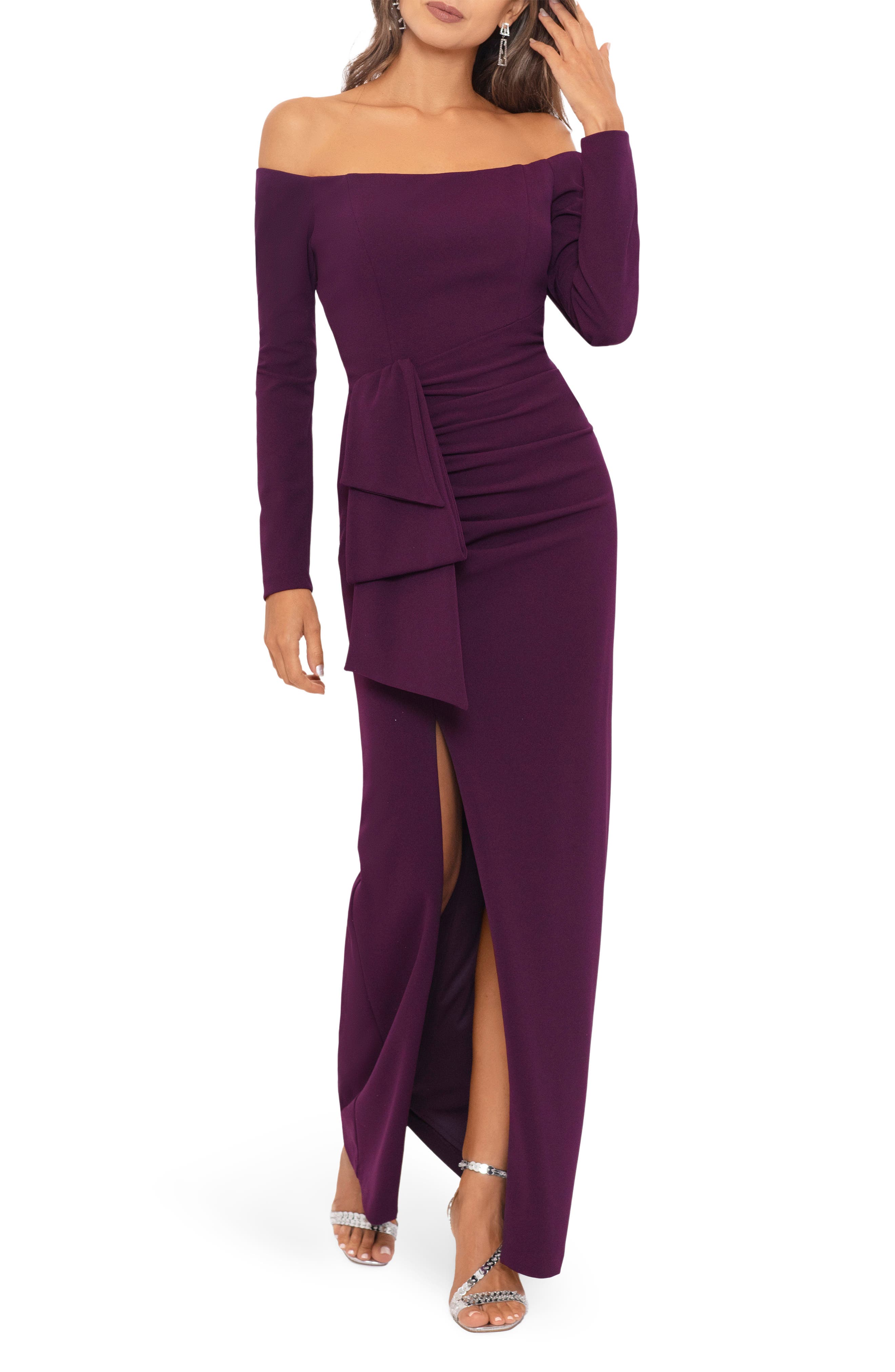purple maxi dress